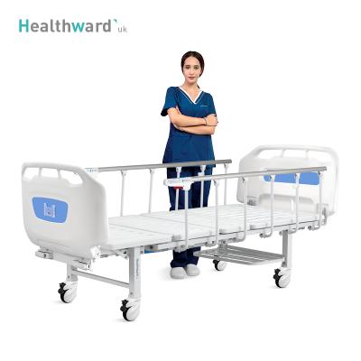 China D2w Healthward Furniture Commercial Professional Hospital Room Furniture Used Metal Crank 2 Function Adjustable Manual Hospital Bed Price for sale