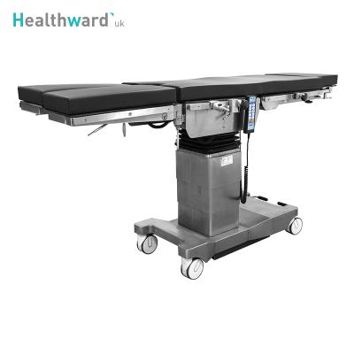 China Stainless Steel Medical Surgical Delivery Furniture A100-4A Healthward Commercial Hydraulic Adjusted Electric Electric Bed Operation Table With Wheels for sale