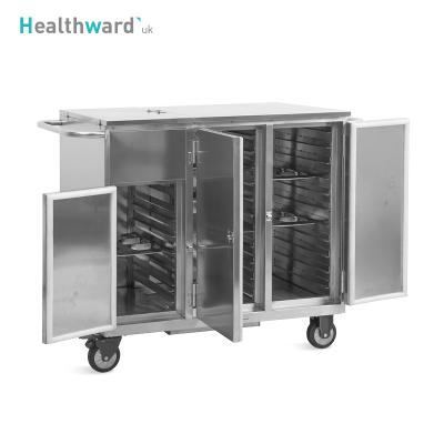 China SKH012 Healthward Modern Sealed Stainless Steel Electric Heating Disinfect Hospital Meal Food Serving Cart for sale