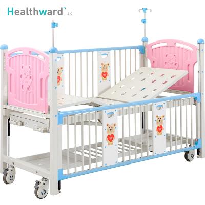 China Handsome 2 Function Commercial Adjustable Manual Newborn Medical Baby Crib Newborn Bed Pediatric Children's Hospital Bed Healthward with Casters for sale