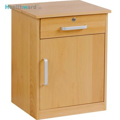 China Factory Wholesale Modern Medical Locker SKS020 Healthward Nightstand Hospital Storage Wooden Bedside Cabinet for sale