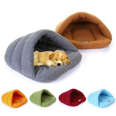 China Customized Soft Viable Logo Plush Linen Mechanical Wash Fleece Pet Bed Sofa For Pets for sale