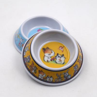 China Viable Small Yellow Blue Squirrel Design Cute Yellow Blue Rabbit Cat Bowl Dog Bowl Pet Bowl for sale