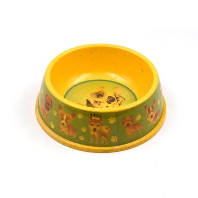 China Sustainable Yellow Dog And Kitten Design Cat Bowl Dog Bowl Cute Pet Bowl for sale