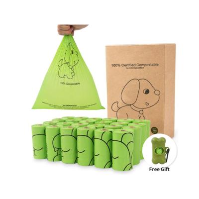 China Dogs Customized Color Pet Cornstarch Pet Poop Bag Plastic Biodegradable Suitable Dog Poop Bag for sale