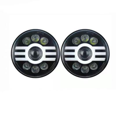 China Car 7 Inch Daylight 4x6 Offroad Headlight Atv Lights Accessories Round Work Light For Car H4 Lamp for sale