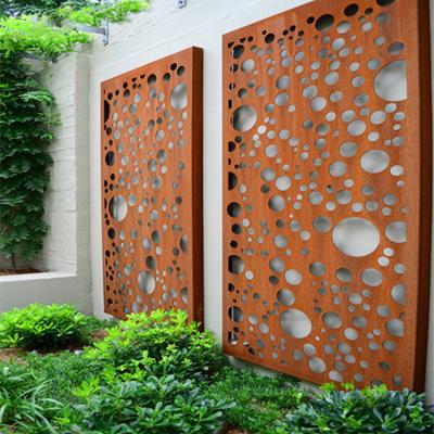 China Art Decor metal screen divider corten steel panel decorative laser cut metal steel screens for sale