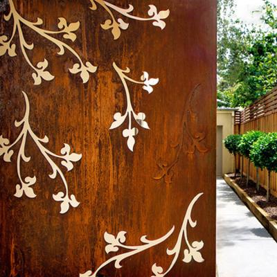 China Outdoor industrial metal privacy screens corten steel garden screen landscape for sale