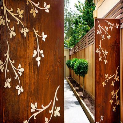 China Art Decor Metal Yard Screen Yard Metal Screen Laser Cut Outdoor Metal Privacy Screen for sale