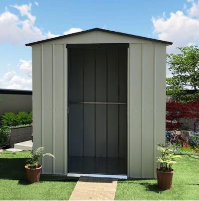 China Outsunny Easily Assembled Metal Garden Shed House Hut Gardening Tool Storage With Base Wall Waterproof Building Garden Sheds Storage for sale