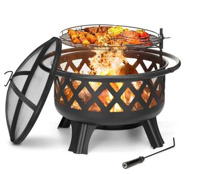 China Easily Assembled Concrete Outdoor Pit Garden Fire Gas Firepit BBQ Grills Outdoor BBQ Grills for sale