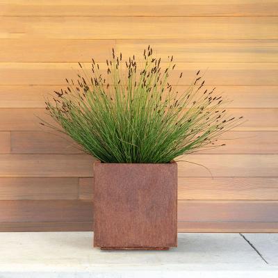 China Large Modern Planters For Outdoor Plants Coreten Steel Planter Metal Flower Pots for sale