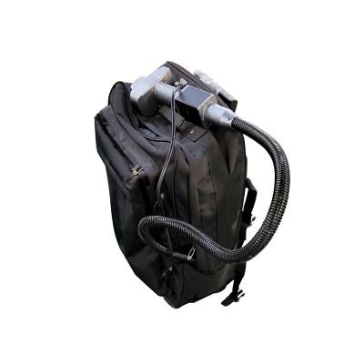 China Backpack High Efficiency Rust Removal Laser Handheld Metal Cleaning Machine For Paint Rust Removal for sale