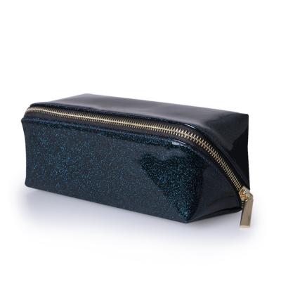 China New Fashion Durable Cosmetic Bag Women Grab Small Portable Smooth PU Makeup Organizer for sale