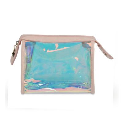 China Fashion Lady Waterproof Travel Cosmetic Bag With Eco Friendly TPU Material Holographic Cosmetic Bag for sale