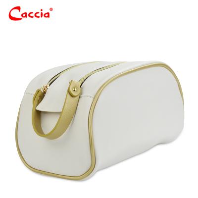 China Fashion Portable PU Makeup Bag Travel Organizer Customized Logo Women Large Capacity Zipper Cosmetic Bags And Cases for sale