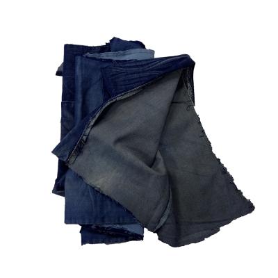 China Strong Water Absorbency Jeans Trash Cotton Mopping Marine Rags And Industrial Cleaning Rags for sale