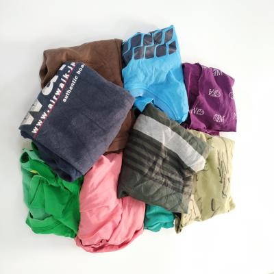 China Sustainable High Quality 100% Cotton Used Dark Color T Shirt Cotton Rags For Industrial Machine Cleaning for sale