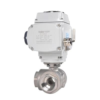 China General Way L Inch 3 Port A105 Carbon Steel Servo Motor COVNA DN100 4 Ball Valve for sale