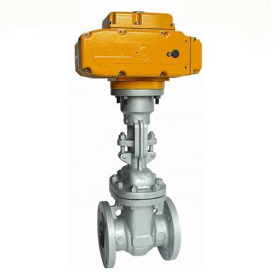 China General Medium Inch 2-1/2 Temperature 200mm Water Oil Gas Multi Turn Electric Actuator WCB Flanged Gate Valve for sale