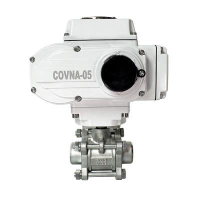 China COVNA General CTF 1/4 Inch 3 PCS 24vac 110v Electric Actuated Flow Control Ball Valve Butt Weld Motorized Water for sale