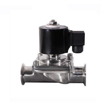 China Flange End General Hygienic Two Way Food Grade Sanitary High Temperature Solenoid Valve for sale