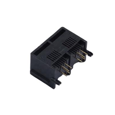 China PBT/PA66 Jack 6P6C Single Left Shield RJ11 Connector RJ11 Jack RJ11 Single Modular Connector for sale