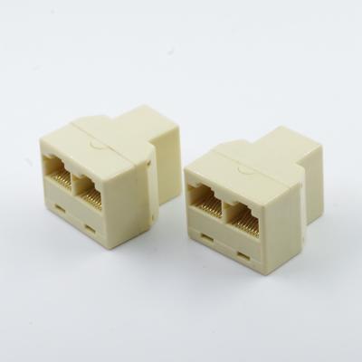 China audio & RJ45 Video Network Cable Splitter RJ45 Female 3 Way To 2 RJ45 Lan Ethernet Cable Splitter Female Coupler for sale