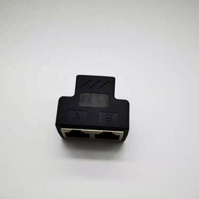 China Computer RJ45 8P8C 1 To-2 Female To Female Splitter Coupler RJ45 Connector Adapters for sale