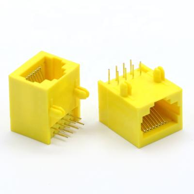 China 8P8C RJ45 Port 1x1 RJ45 Single Port Connector 10/100/1000Base RJ45 Jack JS-56-8P8C for sale