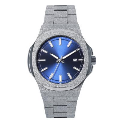 China Automatic New Design Custom Private Label Koshi Date Sunburst Dial Stainless Steel Luminous Luxury Frosted Men's Watch for sale