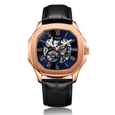 China 2022 Luxury Water Resistant Skeleton Watch For Men Top Brand Logo Koshi Mechanical Automatic Wristwatches Custom Made for sale