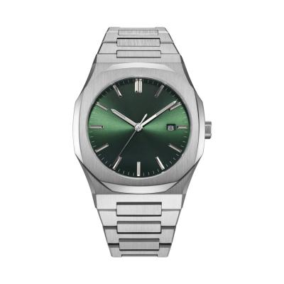 China Koshi Date OEM 41mm Big Case Green Dial Japan Automatic Silver Quartz Movement Stylish Men's Watch for sale