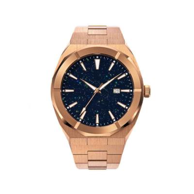 China Date Koshi OEM Vending Machine Brushed Rose Gold Star Dust High Quality Automatic Watch For Men for sale