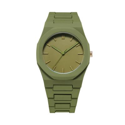 China Custom Newest Army Green Watch Logo Stainless Steel Water Resistant Ultra Thin Wrist Watch Less than 7mm For Men Miyota High Quality Quartz for sale