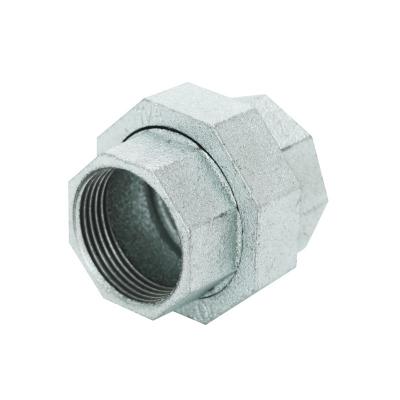 China Pipe Lines Connect Wholesale Standard Size Malleable Iron Union Coupling Straight Threaded Rotary Joint Union Connector OEM for sale