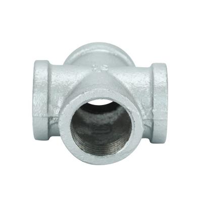 China Pipe lines connect high quality galvanized cast iron pipe fittings malleable joint cross main tee and cross tee at a low price for sale