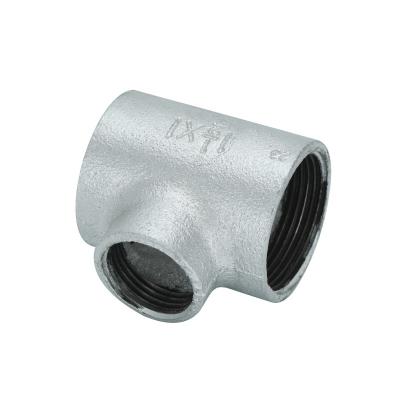 China Pipe Lines Connects Wholesale Single Pipe Fittings Plumbing Accessories Plumbing Malleable Iron GI Fittings Reducer Tee Reducing Tee OEM for sale