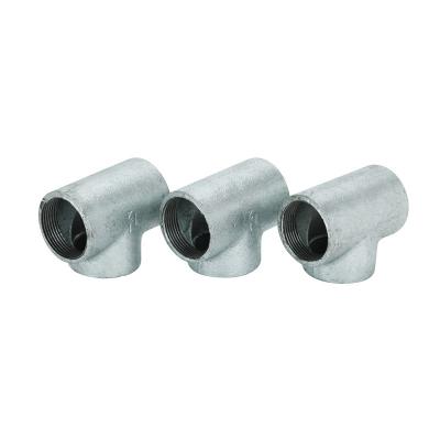 China Pipe Lines Connect Wholesale Single Threaded Equal Stroke Hydraulic Pipe Fittings Malleable Iron Fitting Female Tee Plumbing HVAC Fittings for sale