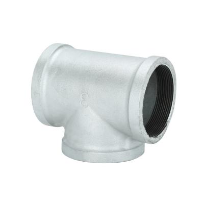 China Pipe Lines Connects High Quality Equal Band Materials Malleable Iron Tees Heavy Pipe Fitting Tee Made In China for sale