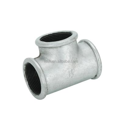 China Pipe lines connect all kinds of thread pipe fittings tee elbow connection gi pipe fitting malleable iron straight tee made in china for sale