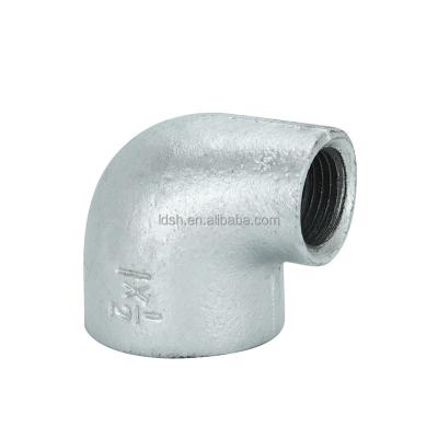 China Pipe Lines Connect Hot Selling Pipe Materials Galvanized Cast Malleable Iron Pipe Fittings Single Reduced Elbow 1090R for sale