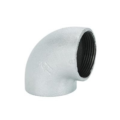 China Pipe Lines Connect Plumbing Materials Wholesale Galvanized Molded Malleable Iron Pipe Fittings Single Elbow Connectors Gi Fittings for sale