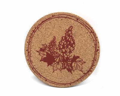 China Custom Colored Printing Portugal Cork Mat Cup Coaster Bar Pad From Sustainable Manufacturing Natural Rubber for sale