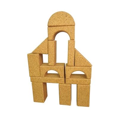 China Private custom toy cork wholesale logo cork yoga block building brick eco-friendly eco-friendly block material for sale