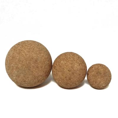 China High Density Yoga Traning Balance Ball Natural Cork Massage Ball For Neck Foot Massage Cork Ball for sale