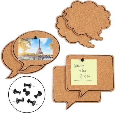 China Rectangular Cork Bulletin Boards Custom Message Board Speech Bubble Design Bulletin Board for sale