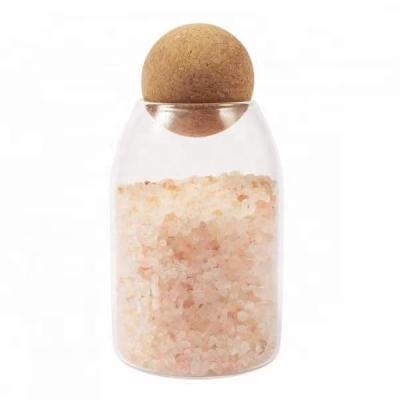 China Factory Supply Cheap Spice Storage Glass Jar Viable With Cork Ball Lid for sale