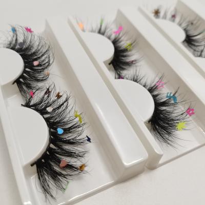 China 25-30 Times Fan Eyelashes Lorenz Effect Candy Whips Halloween Pumpkin Christmas Tree Decals Flower Heart Sticker Decals Single Mink Wick for sale