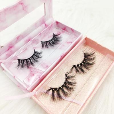 China Feather a dollar 3d mink eyelashes custom logo 18mm 25mm eyelash vendor customized boxes 3d 5d eyelashes mink for sale